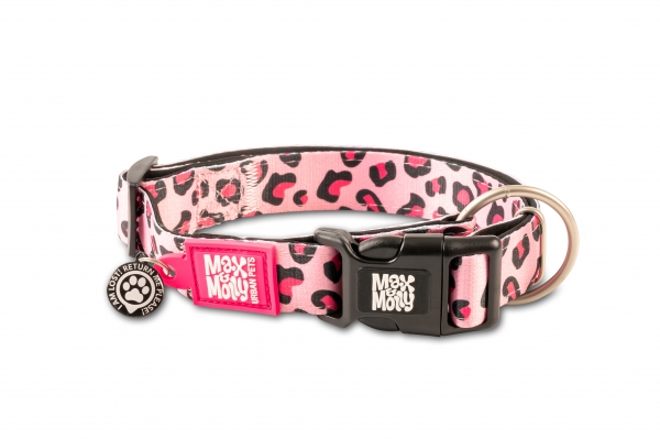 Max & Molly Smart ID Halsband - Leopard Pink